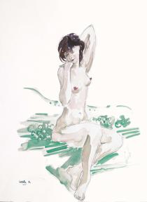 Jeune fille s'éveillant