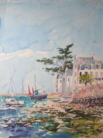 Ciel bleu à Ile Tudy Bretagne