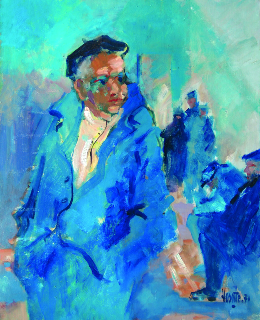 5-l’homme en bleu 100×81 cm