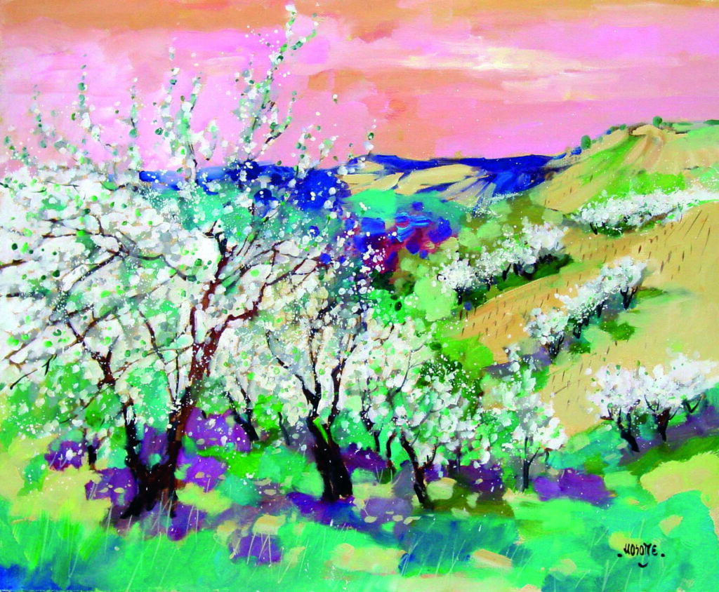 9-printemps à Irancy,huile-toile