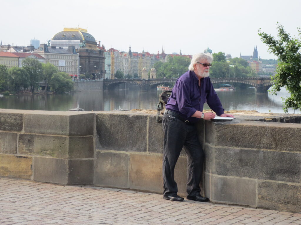Sur le pont Charles à Prague